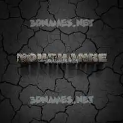 nourhanne in Cracked Stone style - 3D name wallpaper