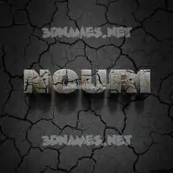 nouri in Cracked Stone style - 3D name wallpaper