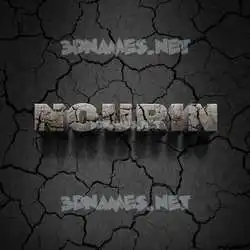 nourin in Cracked Stone style - 3D name wallpaper