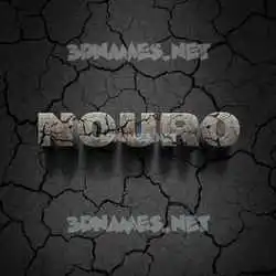 nouro in Cracked Stone style - 3D name wallpaper