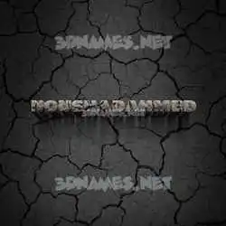 noushadahmed in Cracked Stone style - 3D name wallpaper