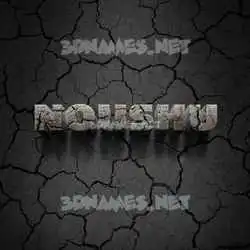 noushu in Cracked Stone style - 3D name wallpaper