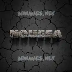 noussa in Cracked Stone style - 3D name wallpaper