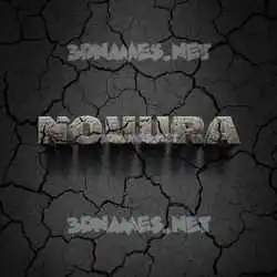 nouura in Cracked Stone style - 3D name wallpaper
