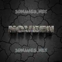 noveen in Cracked Stone style - 3D name wallpaper