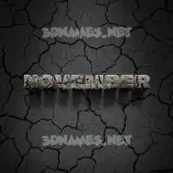 november in Cracked Stone style - 3D name wallpaper