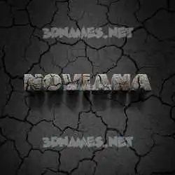 noviana in Cracked Stone style - 3D name wallpaper