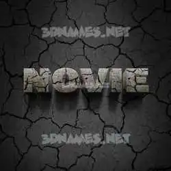 novie in Cracked Stone style - 3D name wallpaper
