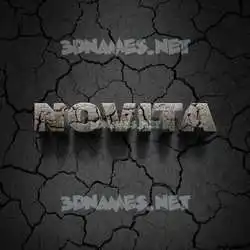 novita in Cracked Stone style - 3D name wallpaper