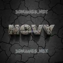 novy in Cracked Stone style - 3D name wallpaper