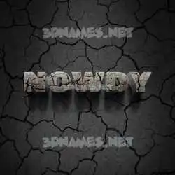 nowdy in Cracked Stone style - 3D name wallpaper