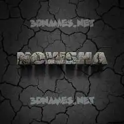 nowsha in Cracked Stone style - 3D name wallpaper