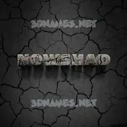 nowshad in Cracked Stone style - 3D name wallpaper