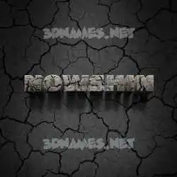 nowshin in Cracked Stone style - 3D name wallpaper