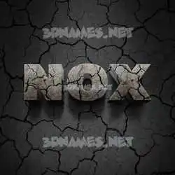 nox in Cracked Stone style - 3D name wallpaper