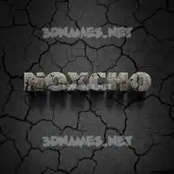 noxcho in Cracked Stone style - 3D name wallpaper