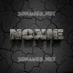 noxie in Cracked Stone style - 3D name wallpaper
