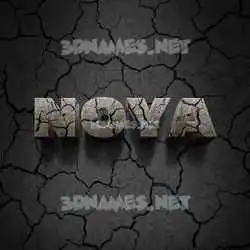 noya in Cracked Stone style - 3D name wallpaper