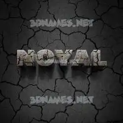 noyal in Cracked Stone style - 3D name wallpaper