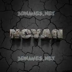 noyan in Cracked Stone style - 3D name wallpaper
