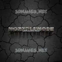 nozzzlenose in Cracked Stone style - 3D name wallpaper