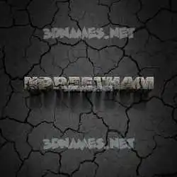 npreetham in Cracked Stone style - 3D name wallpaper