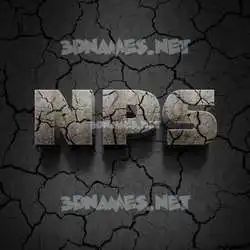 nps in Cracked Stone style - 3D name wallpaper