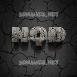 nqd in Cracked Stone style - 3D name wallpaper
