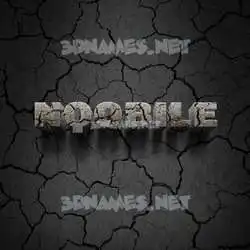 nqobile in Cracked Stone style - 3D name wallpaper