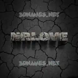 nrlove in Cracked Stone style - 3D name wallpaper