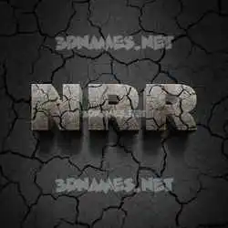 nrr in Cracked Stone style - 3D name wallpaper