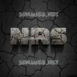 nrs in Cracked Stone style - 3D name wallpaper