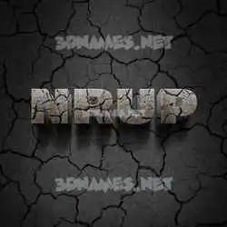 nrup in Cracked Stone style - 3D name wallpaper