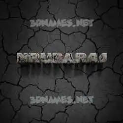 nruparaj in Cracked Stone style - 3D name wallpaper