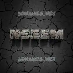 nseem in Cracked Stone style - 3D name wallpaper