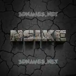 nsike in Cracked Stone style - 3D name wallpaper