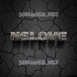 nslove in Cracked Stone style - 3D name wallpaper
