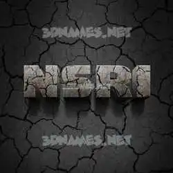 nsri in Cracked Stone style - 3D name wallpaper