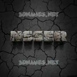 nsser in Cracked Stone style - 3D name wallpaper
