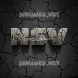 nsv in Cracked Stone style - 3D name wallpaper