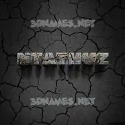 ntathuz in Cracked Stone style - 3D name wallpaper