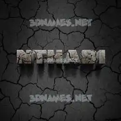 nthabi in Cracked Stone style - 3D name wallpaper