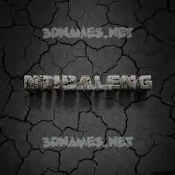 ntibaleng in Cracked Stone style - 3D name wallpaper