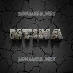 ntina in Cracked Stone style - 3D name wallpaper