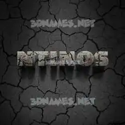 ntinos in Cracked Stone style - 3D name wallpaper