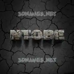 ntobe in Cracked Stone style - 3D name wallpaper
