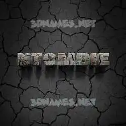 ntombie in Cracked Stone style - 3D name wallpaper