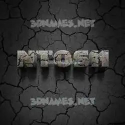 ntosh in Cracked Stone style - 3D name wallpaper
