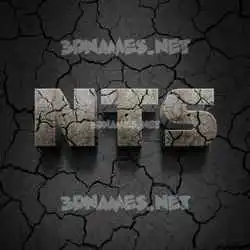 nts in Cracked Stone style - 3D name wallpaper