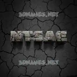 ntsae in Cracked Stone style - 3D name wallpaper